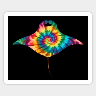 Manta Ray Rainbow Tie Dye Sticker